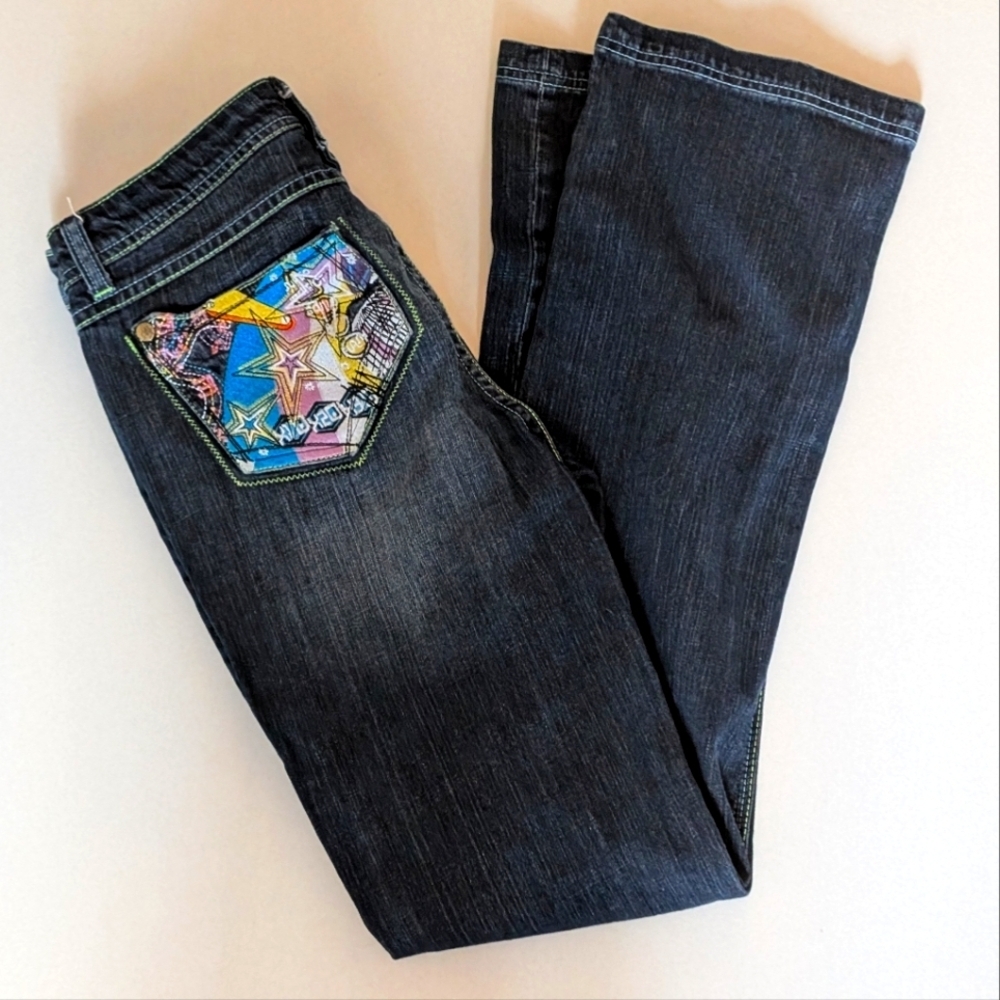 Heatherette boot cut jeans
